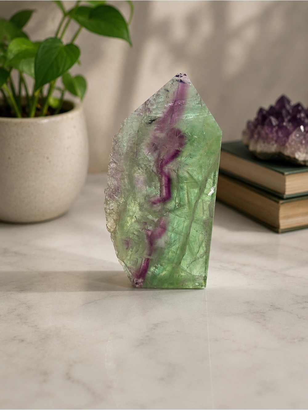 Rainbow Fluorite Tower - Picture 3 of 4